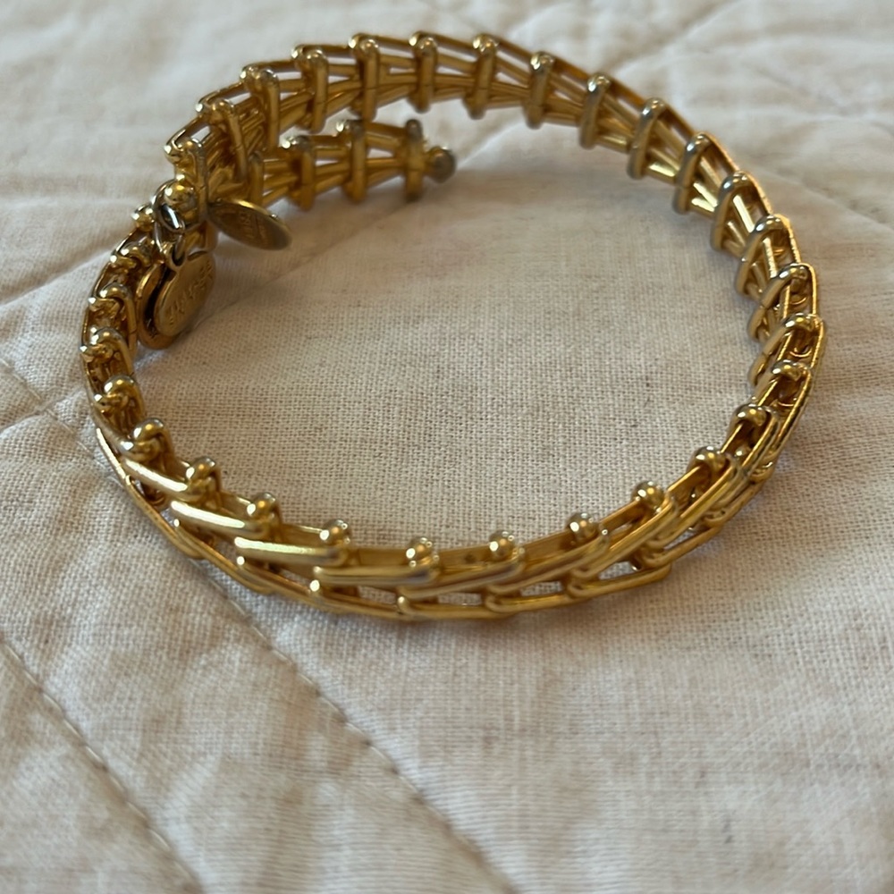 Alex and Ani wrap gold bracelet